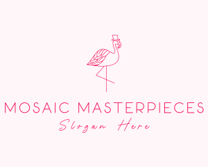 Pink Flamingo Hat logo design