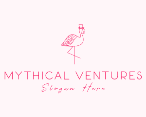 Pink Flamingo Hat logo design