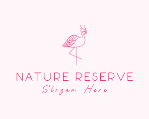 Pink Flamingo Hat logo design