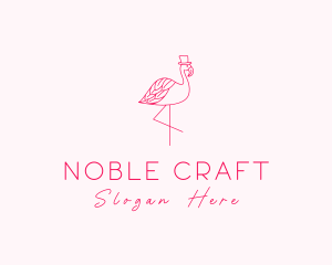 Pink Flamingo Hat logo design