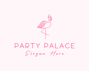 Pink Flamingo Hat logo design