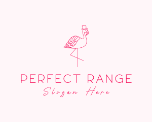 Pink Flamingo Hat logo design