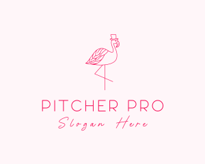 Pink Flamingo Hat logo design