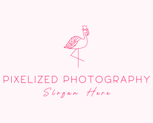 Pink Flamingo Hat logo design