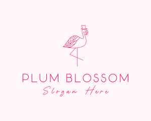 Pink Flamingo Hat logo design