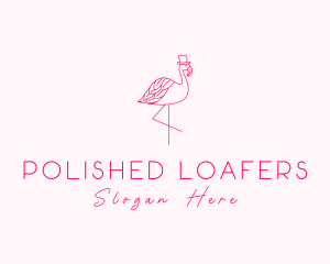 Pink Flamingo Hat logo design