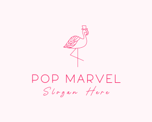 Pink Flamingo Hat logo design