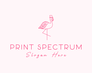 Pink Flamingo Hat logo design