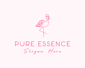 Pink Flamingo Hat logo design