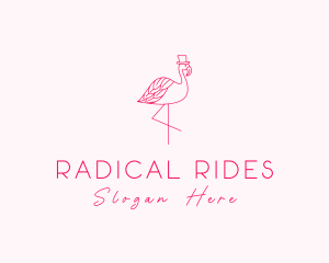 Pink Flamingo Hat logo design