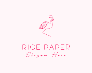 Pink Flamingo Hat logo design