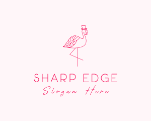 Pink Flamingo Hat logo design