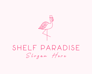 Pink Flamingo Hat logo design