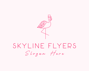 Pink Flamingo Hat logo design