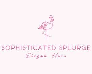 Pink Flamingo Hat logo design