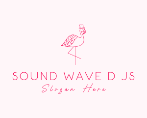 Pink Flamingo Hat logo design