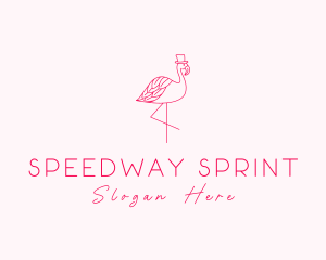 Pink Flamingo Hat logo design