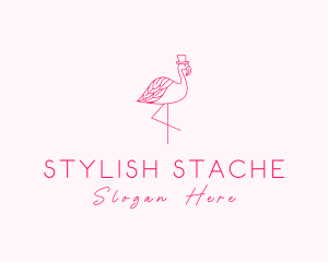 Pink Flamingo Hat logo design