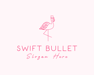 Pink Flamingo Hat logo design