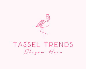 Pink Flamingo Hat logo design