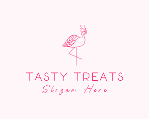 Pink Flamingo Hat logo design