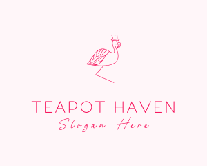 Pink Flamingo Hat logo design