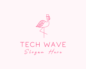 Pink Flamingo Hat logo design