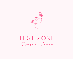 Pink Flamingo Hat logo design