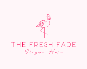 Pink Flamingo Hat logo design