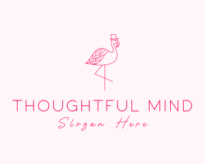 Pink Flamingo Hat logo design