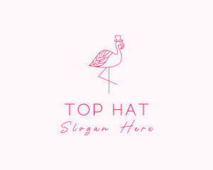 Pink Flamingo Hat logo design