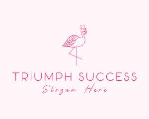 Pink Flamingo Hat logo design