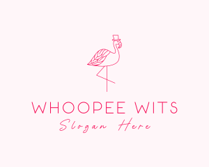 Pink Flamingo Hat logo design