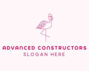 Pink Flamingo Hat logo design