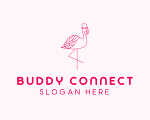 Pink Flamingo Hat logo design