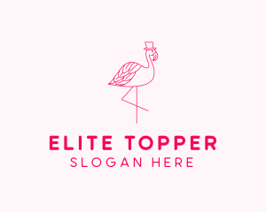 Pink Flamingo Hat logo design