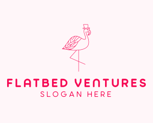 Pink Flamingo Hat logo design