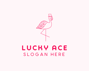 Pink Flamingo Hat logo design