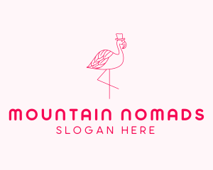 Pink Flamingo Hat logo design