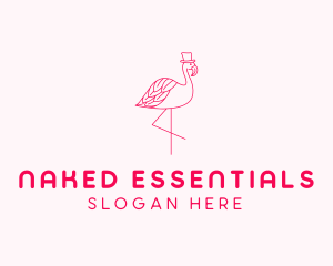 Pink Flamingo Hat logo design