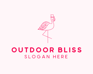 Pink Flamingo Hat logo design