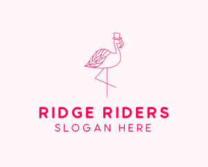 Pink Flamingo Hat logo design