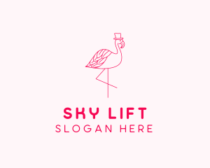 Pink Flamingo Hat logo design