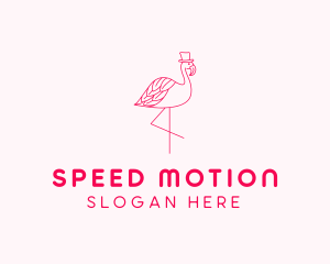 Pink Flamingo Hat logo design