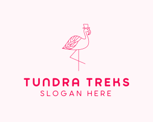 Pink Flamingo Hat logo design