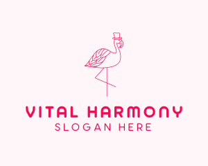 Pink Flamingo Hat logo design