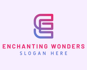 Monoline App Letter E logo design