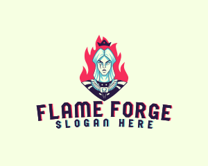 Flame Evil Man logo design