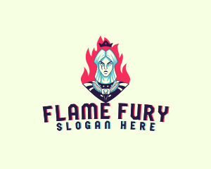 Flame Evil Man logo design