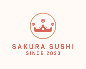 Sakura Leaf Crown  logo design